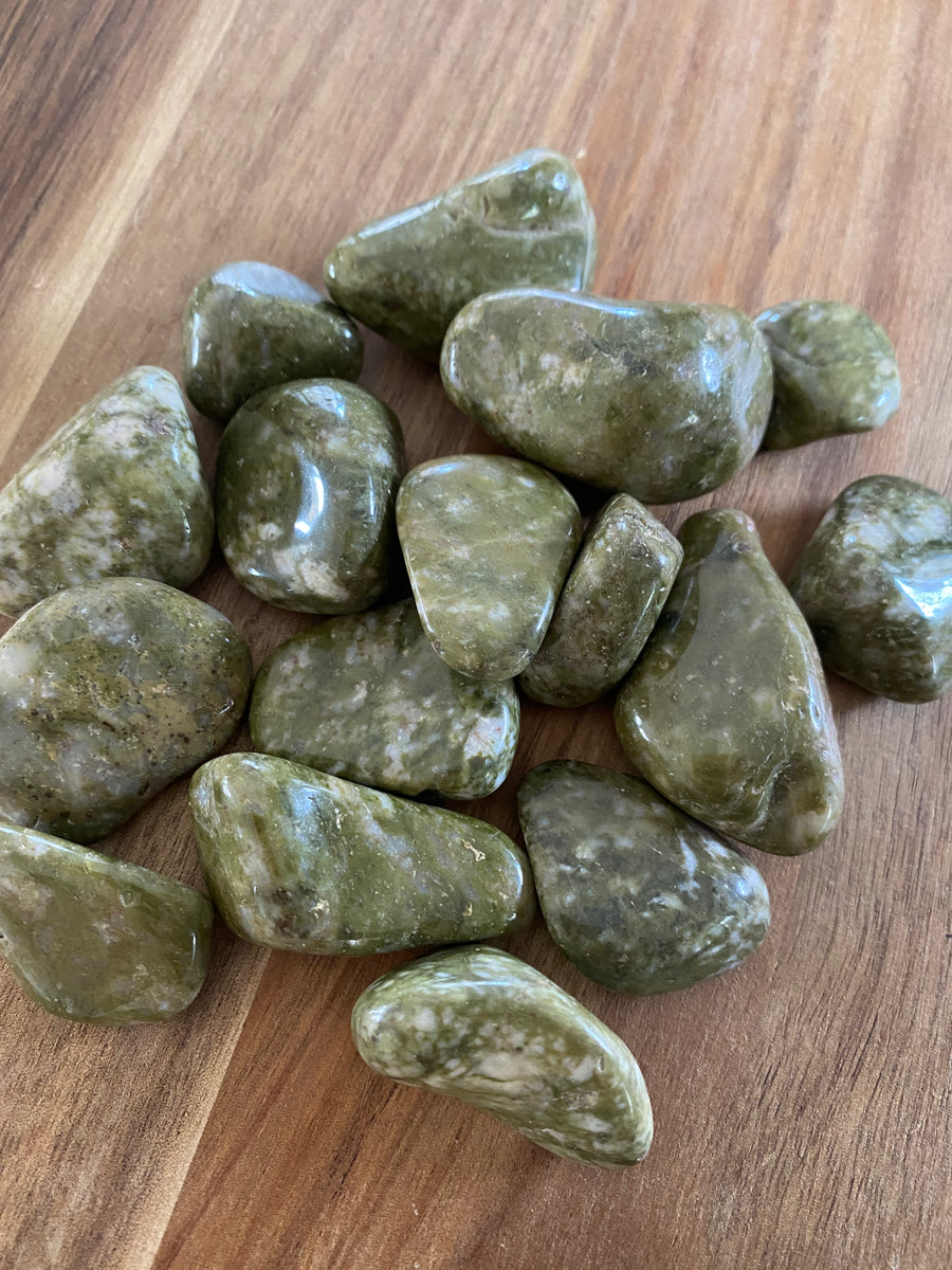 Snowflake Epidote Tumbled Stones Earth Vibrations