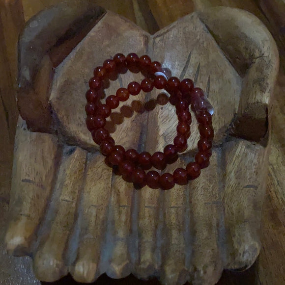 Carnelian Bracelets (lge beads)