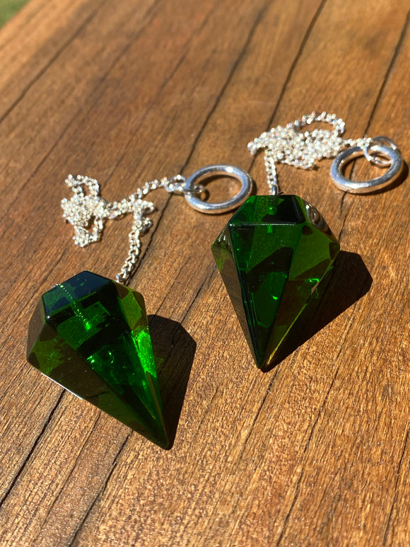 Green Obsidian Pendulum