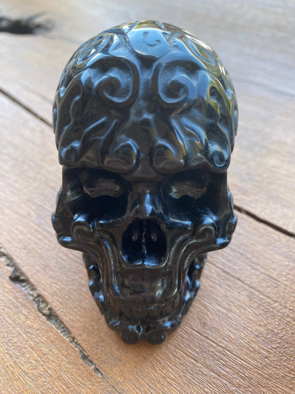 Black Obsidian Skull