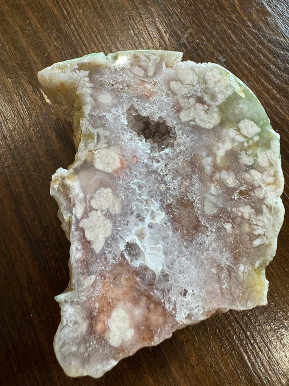 Pink Amethyst Polished Geode Slab