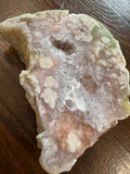 Pink Amethyst Polished Geode Slab