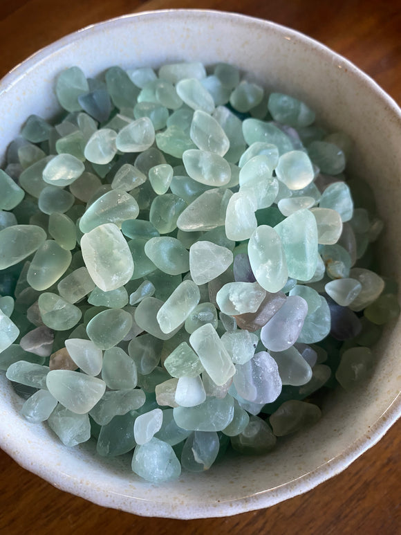 Green Fluorite Crystal Chips