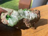 Conichalcite & Clear Calcite Raw Specimen