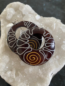 Swirl Wooden Earrings