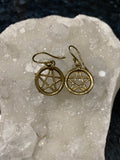 Bronze Pentagram Earrings