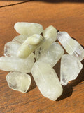 Sulphur in Clear Quartz Tumble Stones