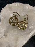 Bronze Pentagram Earrings