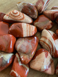 Swirling Red Jasper Tumbled Stones