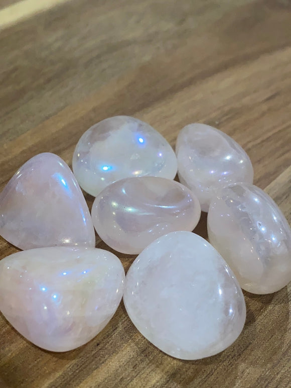 Angel Aura Rose Quartz Tumble Stones