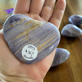 Purple Fluorite Hearts