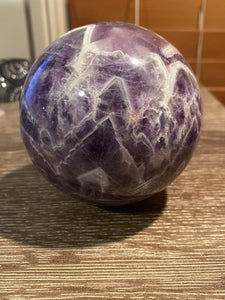 Chevron Amethyst Sphere