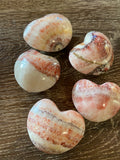 Aztec or Inca Calcite Polished Hearts