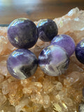 Chevron Amethyst Spheres Sml