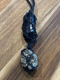 Black Tourmaline and Pyrite Necklace