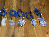 Blue Chalcedony Macramé Necklaces