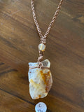 Golden Healer Quartz Macramé Necklaces