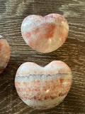 Aztec or Inca Calcite Polished Hearts