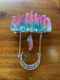Crystal & Crescent Moon Hair Clips