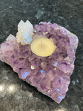 Amethyst Cluster Tea LIght Candle Holder