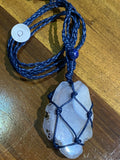 Blue Chalcedony Macramé Necklaces