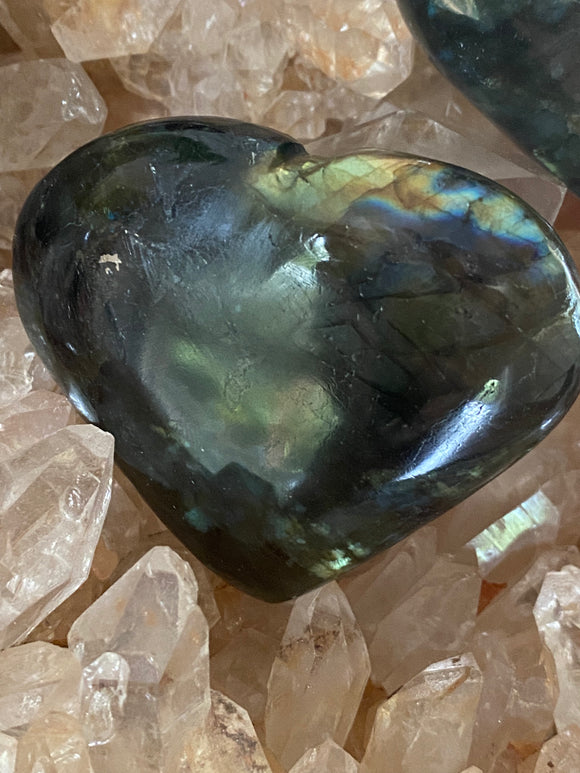 Labradorite Hearts Lge