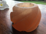 Candle Holder Apricot Selenite