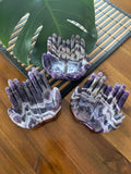 Chevron Amethyst Gratitude Hands