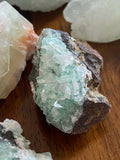 Green Apophyllite Points & Clusters