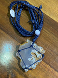 Blue Chalcedony Macramé Necklaces