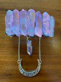 Crystal & Crescent Moon Hair Clips