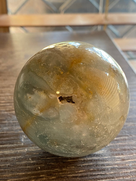 Blue Aragonite Sphere