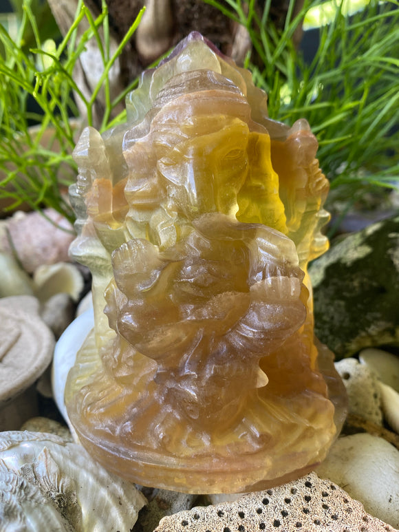 Yellow Fluorite Ganesha