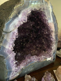 Amethyst Geode Cave with Cacoxenite