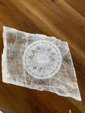 Clear Gypsum Slice (with laser etching)