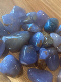 Blue Chalcedony Tumble Stones