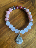 Rose Quartz, Morganite & Mookite Jasper  Bracelets