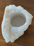 Assorted Quartz Tealight Candle Holders with Angel Aura