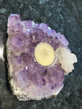 Amethyst Cluster Tea LIght Candle Holder