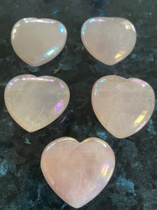 Angel Aura Rose Quartz Hearts