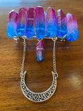 Crystal & Crescent Moon Hair Clips
