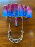 Crystal & Crescent Moon Hair Clips