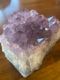 Amethyst Quartz Clusters with Cacoxenite Large