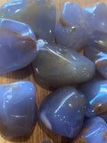 Blue Chalcedony Tumble Stones