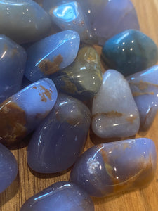 Blue Chalcedony Tumble Stones