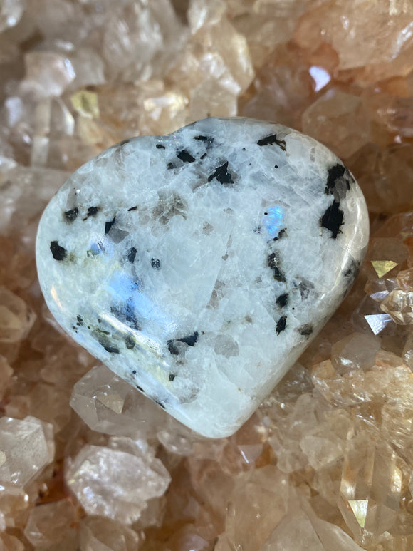 Rainbow Moonstone Hearts