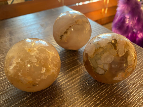 Cherry Blossom Agate Spheres