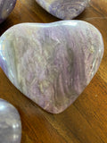 Purple Fluorite Hearts