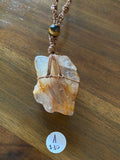 Golden Healer Quartz Macramé Necklaces