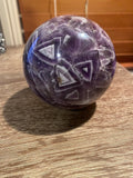 Chevron Amethyst Sphere